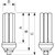 Kompaktleuchtstofflampe Philips Kompakt-Leuchtstofflampe Master PL-T 18W/840 4P GX24q-2 coolwhite