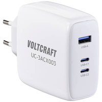 VOLTCRAFT UC-3ACX003 CHARGEUR USB 120 W INTÉRIEURE COURANT DE SORTIE (MAX.) 5 A NBR. DE SORTIES: 3 X USB-C®, USB-A GAN