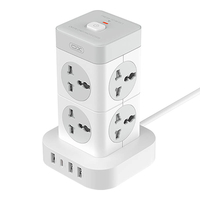 POWER STRIP XO WL21 8X AC SOCKETS, 3X USB-A, 1X USB-C (WHITE)