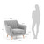 Obo fauteuil lichtgrijs