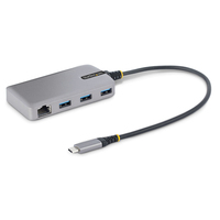 StarTech.com Hub USB-C con Etherenet a 3 porte - 3x porte USB-A, Gigabit Ethernet RJ45, USB 3.0 5Gbps, alimentazione tramite bus, cavo lungo 30 cm - Adattatore hub USB Type-C po...