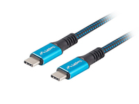 Lanberg CA-CMCM-45CU-0005-BK kabel USB 0,5 m USB4 Gen 2x2 USB C Czarny, Niebieski