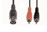 e+p B 25 Audio-Kabel 1,5 m 2 x RCA DIN (5-pin) Schwarz