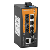 Weidmüller IE-SW-BL08T-6TX-2SC Unmanaged Fast Ethernet (10/100) Schwarz, Orange