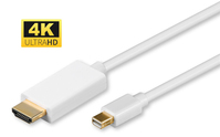 Microconnect MDPHDMI3-4K adaptador de cable de vídeo 3 m Mini DisplayPort HDMI tipo A (Estándar) Blanco