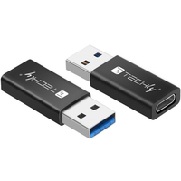 Techly IADAP USB3-AFT Kabeladapter USB A USB C Schwarz