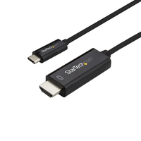 StarTech.com Adaptateur USB-C vers HDMI 1m - Câble Vidéo USB Type-C Vidéo DP Alt Mode vers HDMI 2.0 - Câble d'Écran DP 1.2 HBR2 4K 60 Hz - Compatible Thunderbolt 3 - Noir