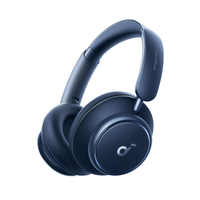 Anker Space Q45 Fejhallgató Vezetékes és vezeték nélküli Fejpánt Hívás/zene USB C-típus Bluetooth Kék