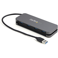StarTech.com 4 Port USB 3.0 Hub - USB-A auf 4x USB-A - SuperSpeed USB 3.2 Gen 1 (5 Gbit/s) Type-A Verteiler - USB Bus Powered - Laptop/Desktop USB Hub mit langem 28cm Kabel & Ka...