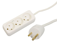 Microconnect GRUEDBM3H030 power extension 3 AC outlet(s) White