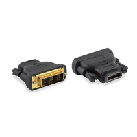 ACT AC7565 tussenstuk voor kabels DVI-D HDMI Type A (Standaard) Zwart