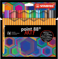STABILO point 88 ARTY stylo fin Multicolore 24 pièce(s)