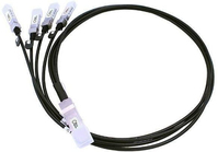 Lanview MO-470-ABQF InfiniBand/fibre optic cable 2 m 4xSFP28 QSFP28 Nero, Argento