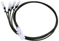 Lanview MO-470-ABQF InfiniBand/fibre optic cable 2 m 4xSFP28 QSFP28 Noir, Argent