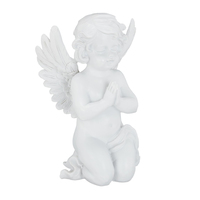 Relaxdays 10025665 Religiöse Gartenstatue Polyresin Weiß