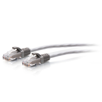 C2G Câble de raccordement Ethernet fin Cat6a non blindé (UTP) avec protection anti-accrochage de 4,6 m - Gris