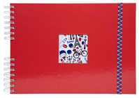 Exacompta French'Class album photo et protège-page Rouge 150 feuilles Reliure spiralée