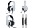 Subsonic SA5602 auricular y casco Auriculares Alámbrico Diadema Juego Negro, Blanco