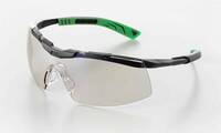 Schutzbrille 5x6, klar/verspiegelt (in/out) Rahmen:anthrazit/grün, Scheibe: PC (AS / UV)