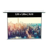 Ecran de projection motorisé encastrable 3,00 x 1,88m - Format 16:10 - Wi-Fi
