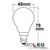 image de produit 4 - E14 ampoule LED :: 4W :: clair :: blanc chaud :: gradable