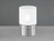 Tischleuchte ARY II Glaszylinder Weiß Sockel Silber - Touchfunktion, Ø 9cm