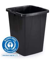 Durable ECO 90L Waste Bin Black | Strong Square Recycling Bin | DURABIN
