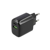 Musthavz dubbele Thuislader Voedingsadapter - 20W - USB-A en USB-C - Zwart