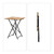Relaxdays Gartenmöbel Set Natur, Holz, 3-teilig, klappbar, Bistro Set, Tisch H x B x T: 76 x 60 x 60 cm, naturfarben