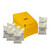 7 Cu Ft Heavy Duty Grit Bin with 8x 25 kg Bags of White Rock Salt - Yellow