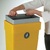 Regent Post or Wall Mountable Litter Bin - 30 Litre - Plastic Liner - Yellow