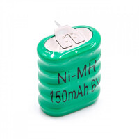 VHBW 5 / V150H NiMH-batterij, oplaadbare knoopcel, 3 pinnen