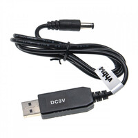 Cavo di collegamento da USB a connettore cilindrico 5,5 x 2,5 mm, da 5 V / 2 A a 9 V / 0,9 A