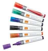 Nobo Liquid Ink Whiteboard Marker Bullet Tip 3mm Line Assorted Colours (Pack 12)