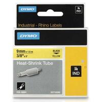 Dymo Rhino Industrial Heat Shrink Tube 9 mm x 1.5 m Black on Yellow 18054