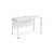 Maestro 25 straight desk 1200mm x 600mm - white bench leg frame and white top