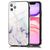 NALIA Tempered Glass Cover compatible with iPhone 11 Pro Max Case, Marble Design Pattern 9H Hardcase & Silicone Bumper, Slim Protective Shockproof Mobile Skin Phone Back Rose Blue