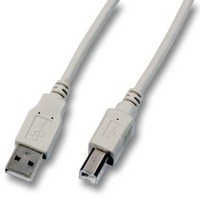USB2.0 Anschlußkabel 1,8m A-B Stecker / Stecker, grau