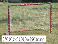 Porteria de futbol amaya con red desmontable en tubo de pvc 200x100x60 cm