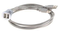 USB 2.0 Kabel für Frontplattenmontage, 2 x USB Buchse Typ A auf 2 x USB Stecker
