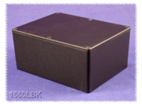Aluminium Druckgussgehäuse, (L x B x H) 165 x 128 x 72 mm, schwarz (RAL 9005), I
