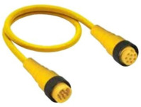 Sensor-Aktor Kabel, M12-Kabelstecker, gerade auf M12-Kabeldose, gerade, 7-polig,