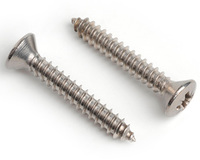 5.5 X 55 POZI RAISED COUNTERSUNK SELF TAPPING SCREW DIN 7983C Z A4 STAINLESS STEEL