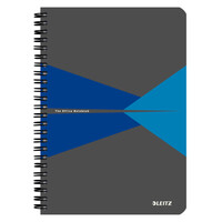 Leitz Office spirálfüzet PP borítóval, A5, kockás, kék