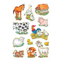 Stickers DECOR animaux de la ferme, 3 feuilles