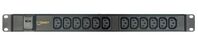 Geist Rack PDU, Basic, 1U, input BS1363 230V 13A, outputs (12)C13 EGVHVRB122-104C13UK-V, Basic, Horizontal, Black, 12 AC Rack Stromversorgung