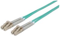 Fiber Optic Patch Cable, Om3, , Lc/Lc, 2M, Aqua, Duplex, ,