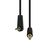 3-Pin Angled Slim Cable M-M Black 1.5M Audio kábelek