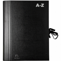 Fächermappe A-Z 26 Fächer mit Band schwarz