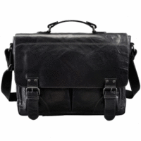 Umhängetasche Baggie Bag XL 420x320x100mm Leder schwarz